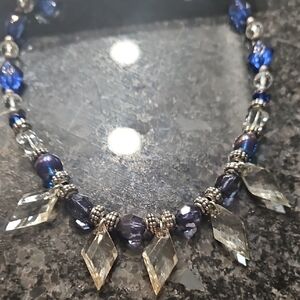 Elegant Blue and Silver Necklace